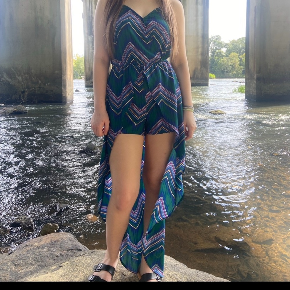 Gorgeous romper with train skirt